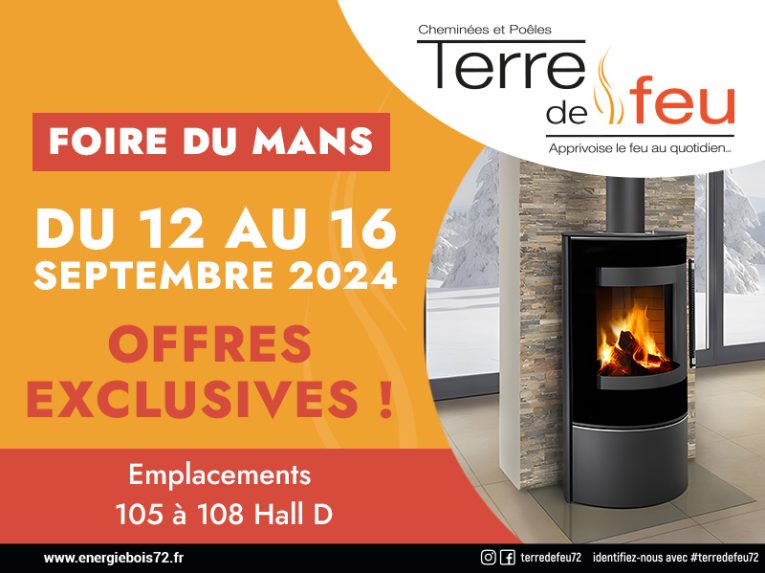 Foire du Mans du 12 au 16 septembre 2024. Rendez-nous visite et profitez d'offres exceptionnelles !